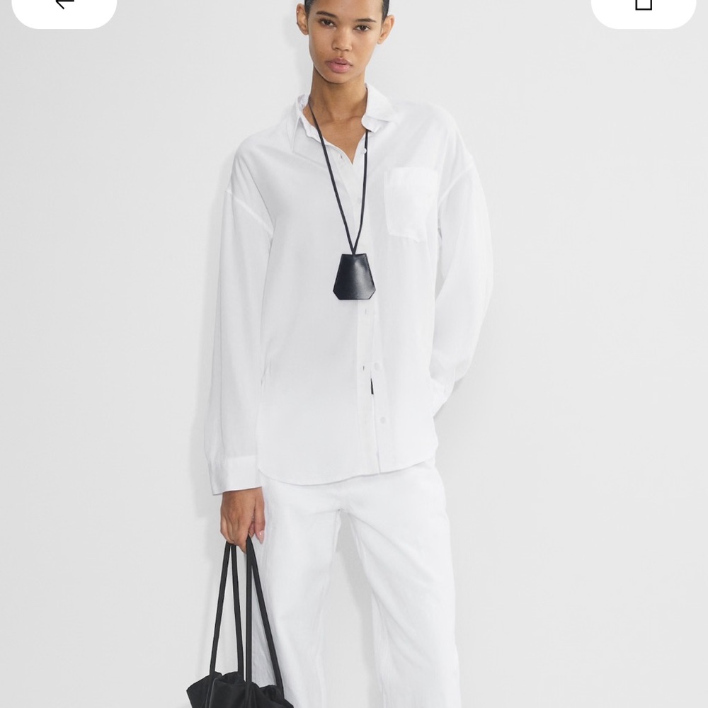 Aritzia Babaton Manuel Classic White Button Down Shirt - Picture 4 of 7